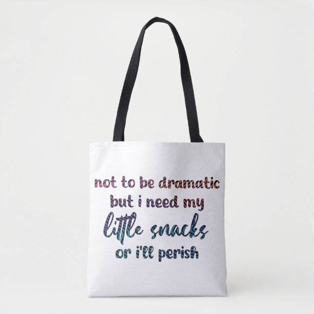 Bolsa Tote Citação Divertida de Amante de Lanche (Frente)