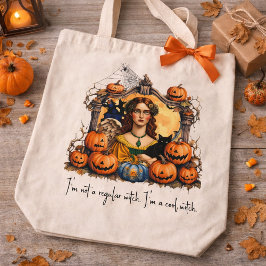 Bolsa Tote Citação Divertida de Bruxa Estética, Halloween Vin