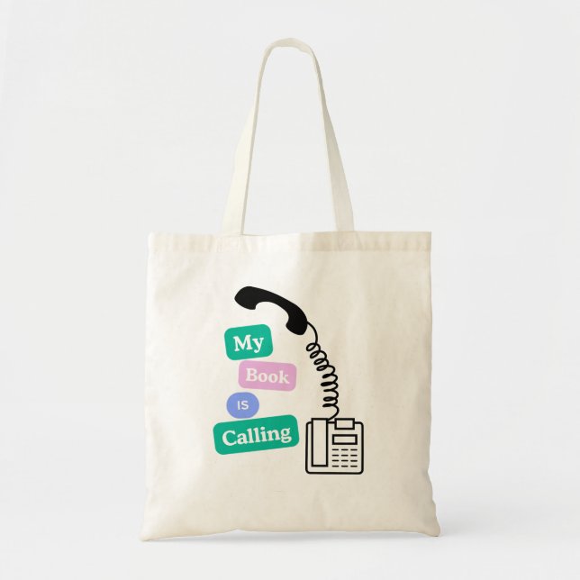 Bolsa Tote Citação Divertida de Leitor de Livros (Frente)