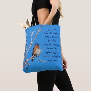 Bolsa Tote Citação do Bluebird Ocidental