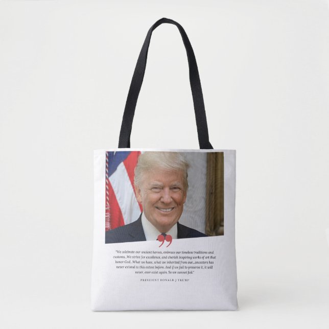 Bolsa Tote Citação do Donald Trump  (Frente)