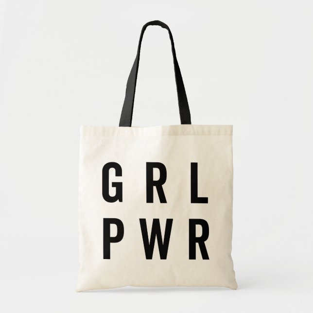 Bolsa Tote Citação do GRL PWR / Poder feminino (Frente)