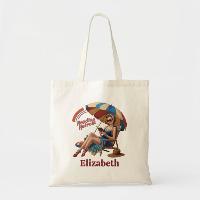 Bolsa Tote Citação do Livro de Retirada de Leitura de Verão (Frente)