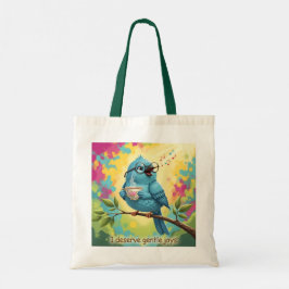 Bolsa Tote Citação do Pássaro Azul