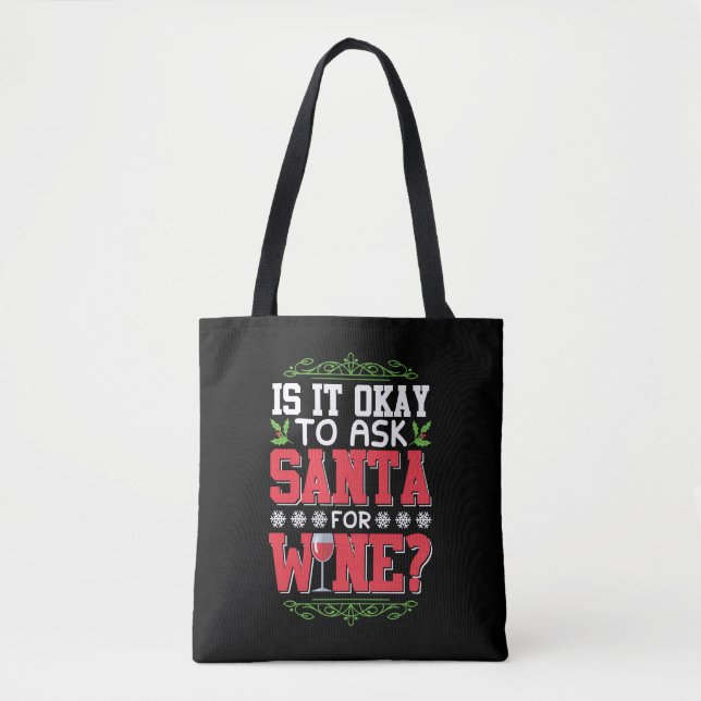 Bolsa Tote Citação do vinho tinto de Natal (Frente)