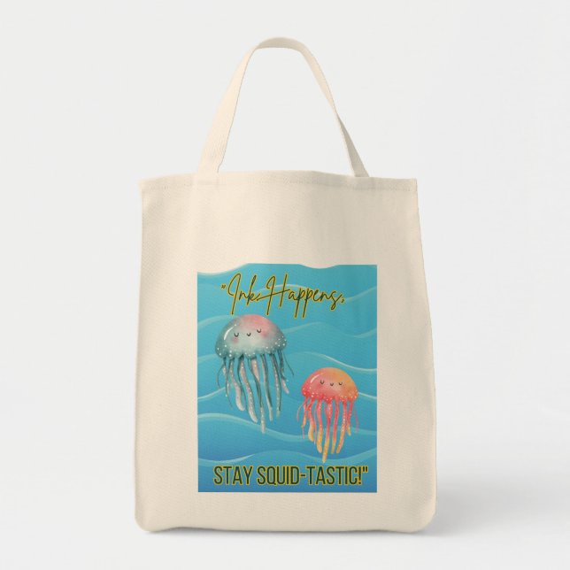 Bolsa Tote citação dos animais oceanos (Frente)