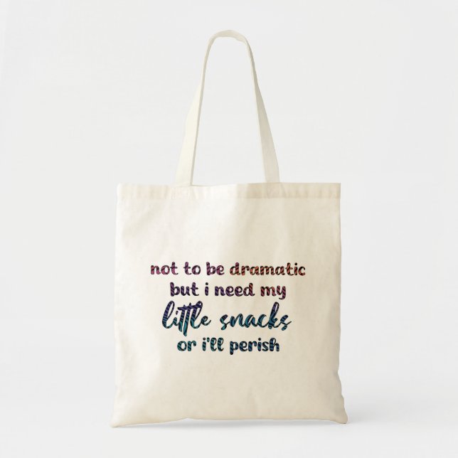 Bolsa Tote Citação engraçada de amante de lanche (Frente)