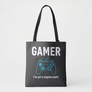 Bolsa Tote Citação engraçada de jogos para jogadores com um p