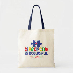 Bolsa Tote Citação Inspiracional do Professor Autismo