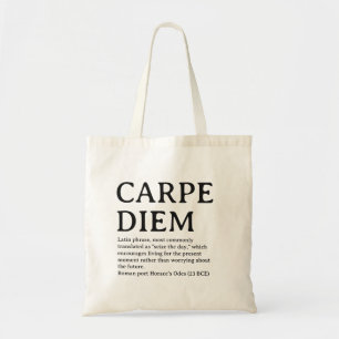 Bolsa Tote Citação latina Carpe Diem