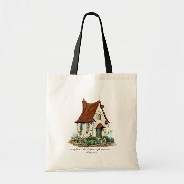 Bolsa Tote Citação Leonardo Da Vinci da Casa Branca (Frente)