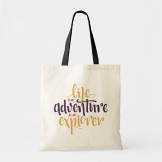 Bolsa Tote Citação Motivacional de Confiança, Atitude e Vida