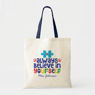 Bolsa Tote Citação Motivacional Professor Autismo Personali