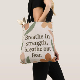 Bolsa Tote Citação motivadora do chá de fraldas Breathe In AI