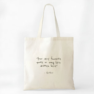 Bolsa Tote Citação personalizada - crie a sua própria