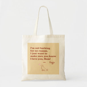 Bolsa Tote Citação Personalizada de Mãe de Golden Retriever E