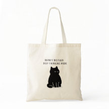 Citação Personalizada Gato Preto Modo de Pensament