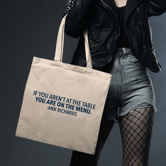 Bolsa Tote Citação política motivacional de Ann Richards (Criador carregado)