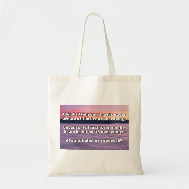 Bolsa Tote Citação Positiva de Encorajamento Empath (Frente)