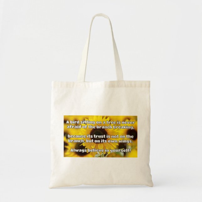 Bolsa Tote Citação Positiva de Encorajamento Empath (Frente)