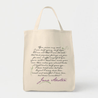 Bolsa Tote Citações #1 da persuasão de Jane Austen