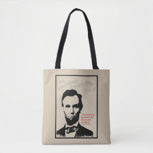 Bolsa Tote Citações de Abe Lincoln