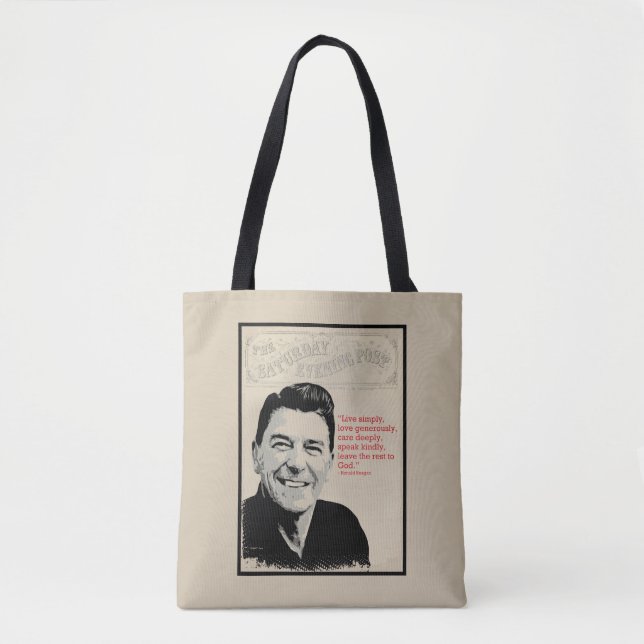Bolsa Tote Citações de Ronald Reagan (Frente)