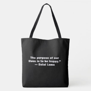 Bolsa Tote Citações de texto preto e pequeno