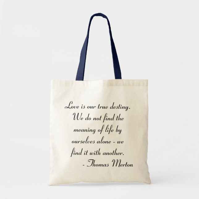 Bolsa Tote Citações de Thomas Merton (Frente)
