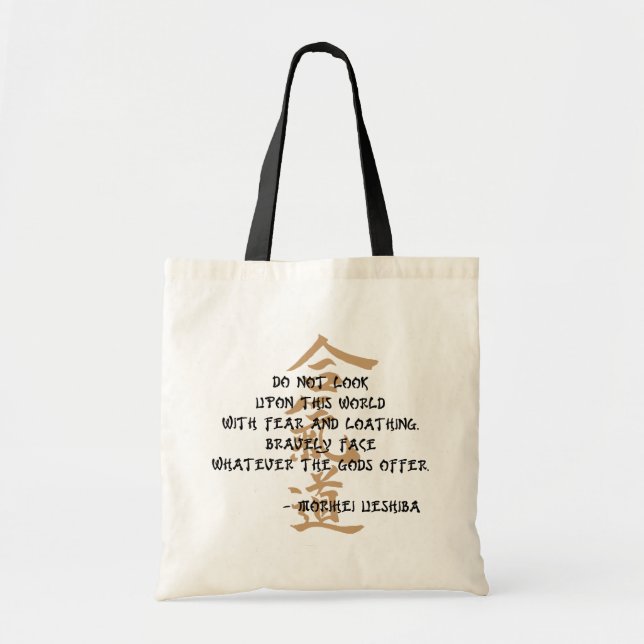 Bolsa Tote Citações do Aikido (Frente)