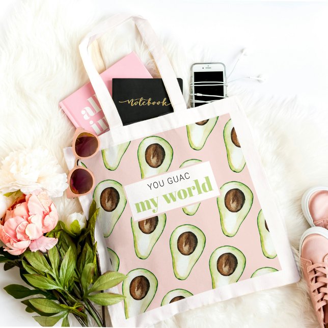 Bolsa Tote Citações do moderno Pastel rosa e verde (Criador carregado)
