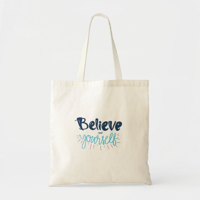 Bolsa Tote Citações Inspiracionais e Coloridas (Frente)