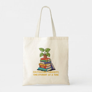 Bolsa Tote Citando Professor de Cultivar Curiosidade Livros