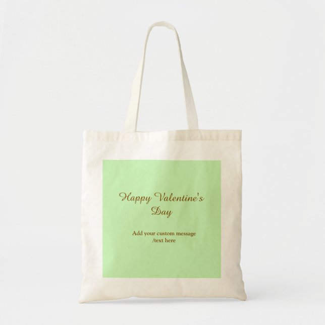 Bolsa Tote Citrus green brown happy Valentine's day simple  (Frente)