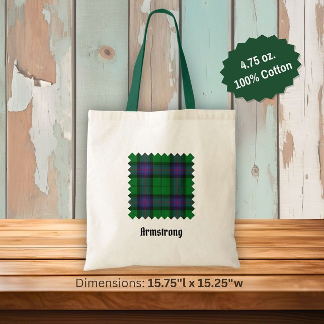 Bolsa Tote Clan Armstrong Tartan Tote Bag (Criador carregado)