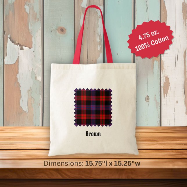 Bolsa Tote Clan Brown Tartan (Criador carregado)