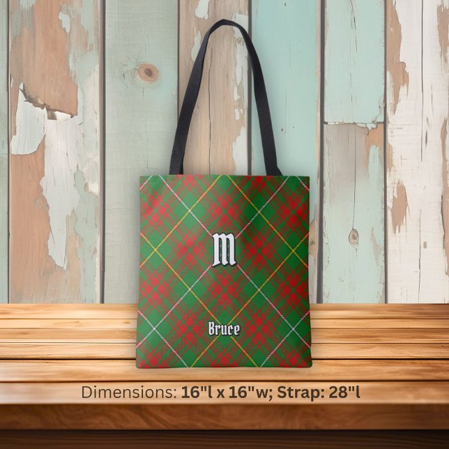Bolsa Tote Clan Bruce Hunting Tartan (Criador carregado)