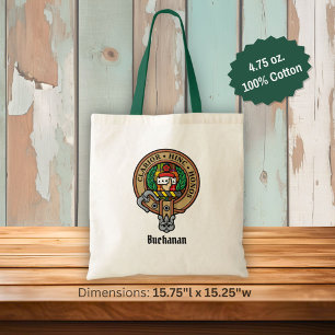 Bolsa Tote Clan Buchanan Crest sobre Tartan