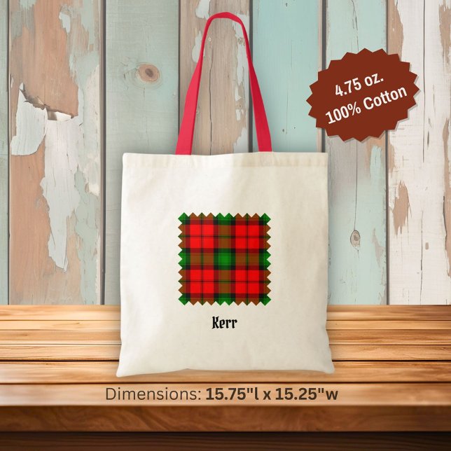 Bolsa Tote Clan Kerr Tartan (Criador carregado)