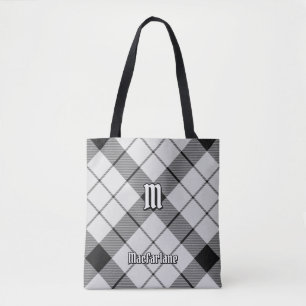 Bolsa Tote Clan MacFarlane Black and White Tartan