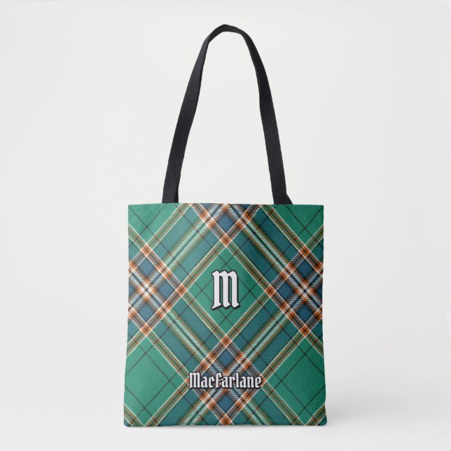 Bolsa Tote Clan MacFarlane Caça Antigo Tartan (Frente)