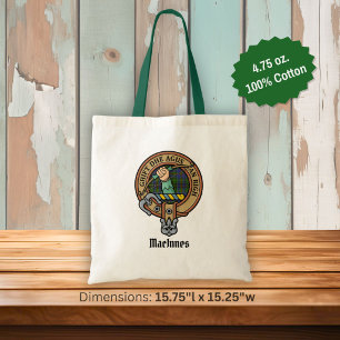 Bolsa Tote Clan MacInnes Crest sobre Tartan