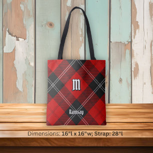 Bolsa Tote Clan Ramsay Red Tartan