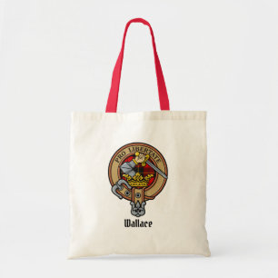 Bolsa Tote Clan Wallace Crest sobre Tartan