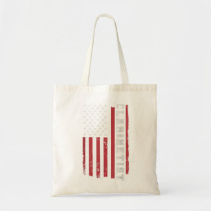 Bolsa Tote Clarinet Clarinetist Instrumento EUA Bandeira4