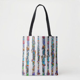 Bolsa Tote Clarinet Impressão, Clarinets Coloridos, Clarinet