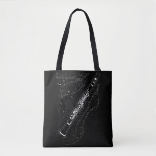 Bolsa Tote Clarinet Music Notes Músico Clarinetista