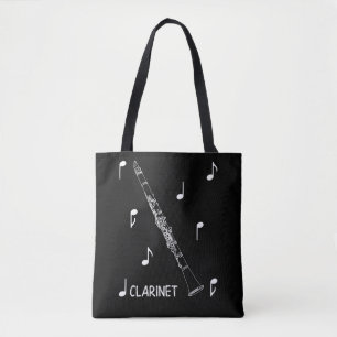 Bolsa Tote Clarinete das notas musicais