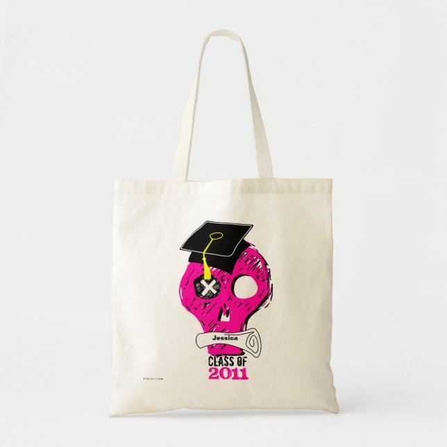 Bolsa Tote Classe da graduação do crânio 2 de 2011 sacos (Frente)