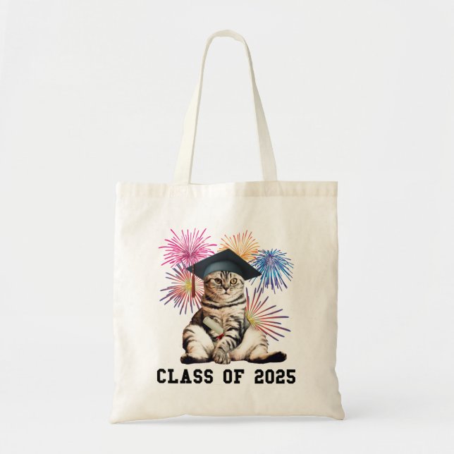 Bolsa Tote Classe de 2025 Cat Lover (Frente)